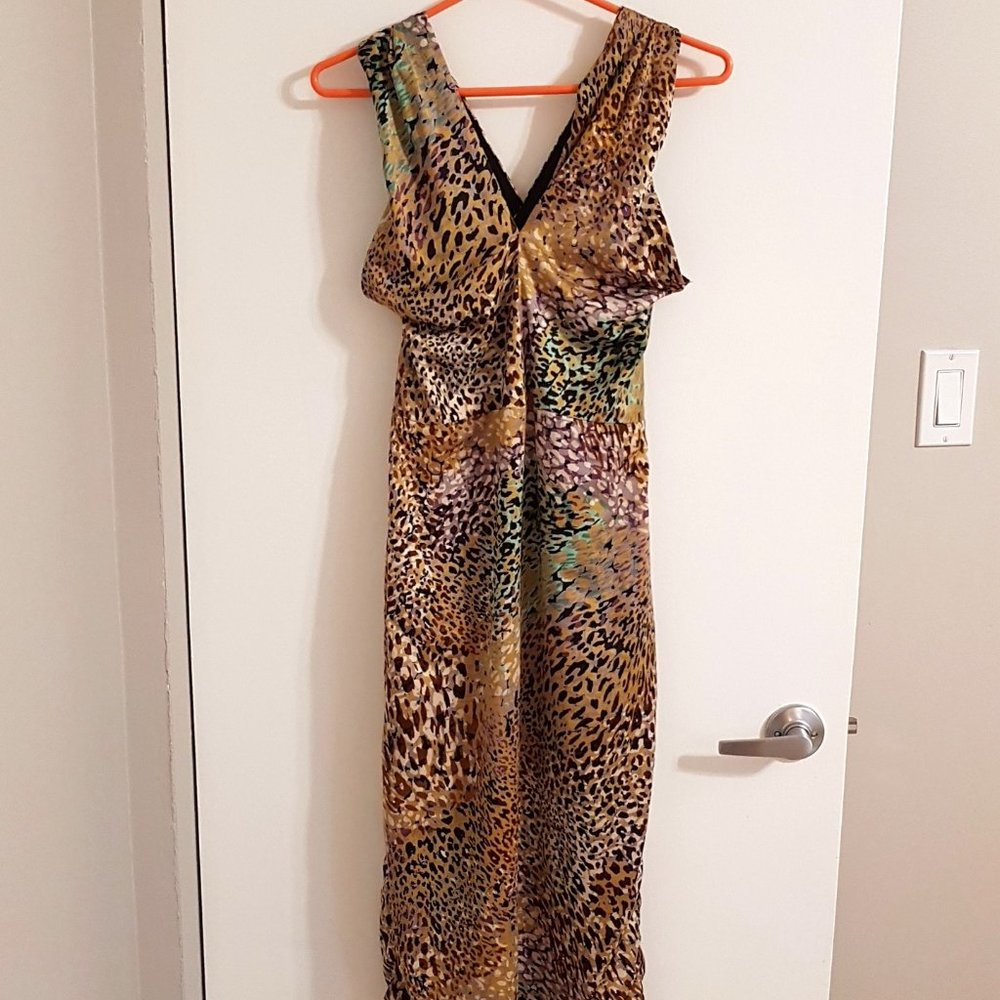 Nueva Canada Maxi Dress - Colourful Leopard Print
